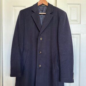 Ralph Lauren Mens Navy Overcoat (Italian Wool)